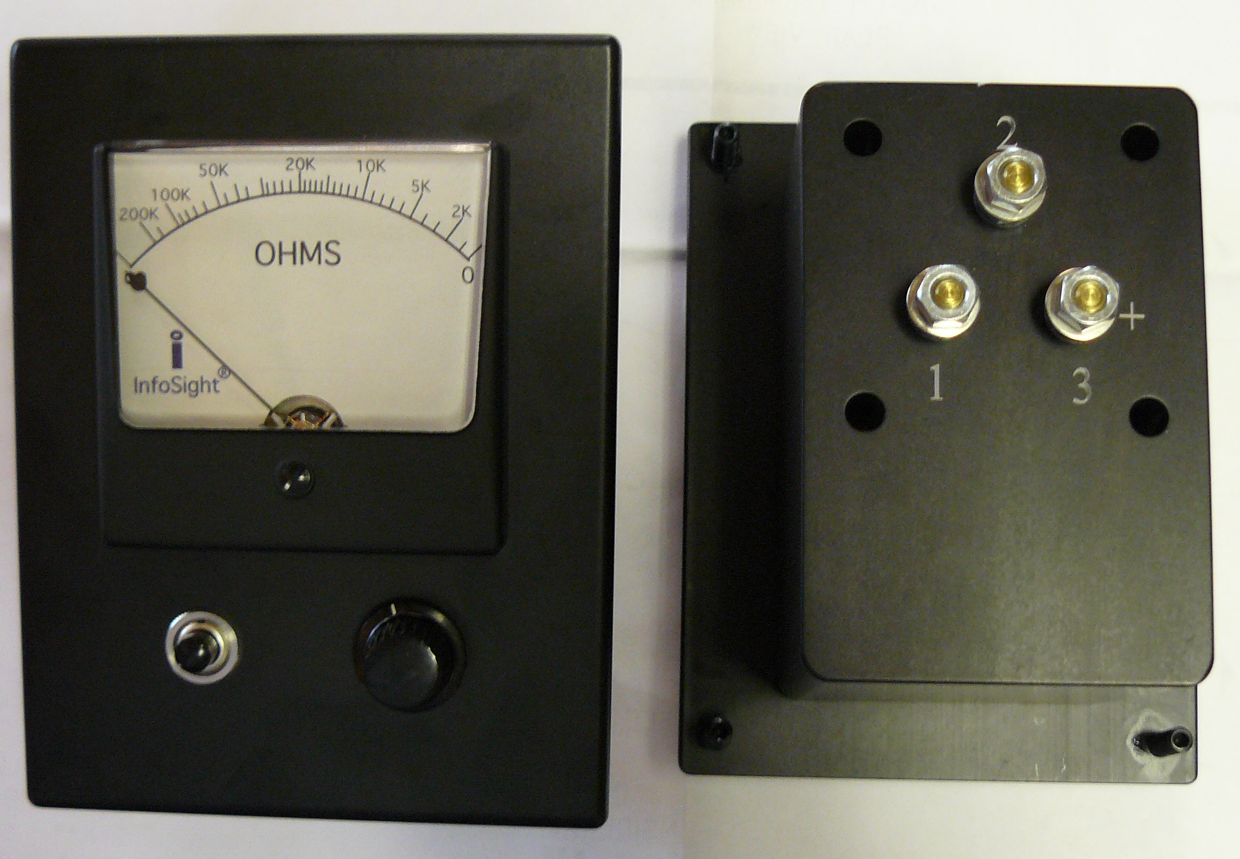Ohmmeter Front and back